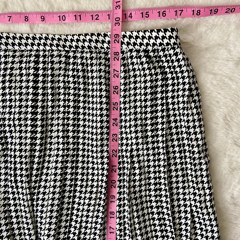 J. Crew Pleated Houndstooth Print Full Skirt Size 14 - Picture 4 of 7
